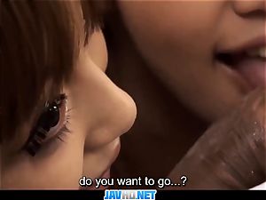 Subtitles - Anri Hoshizaki in stunning chinese threes